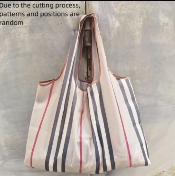 Designer Luxury Foldable Lightweight Durable Market Shopper Tote Reusable Bag - Picture 2 of 4